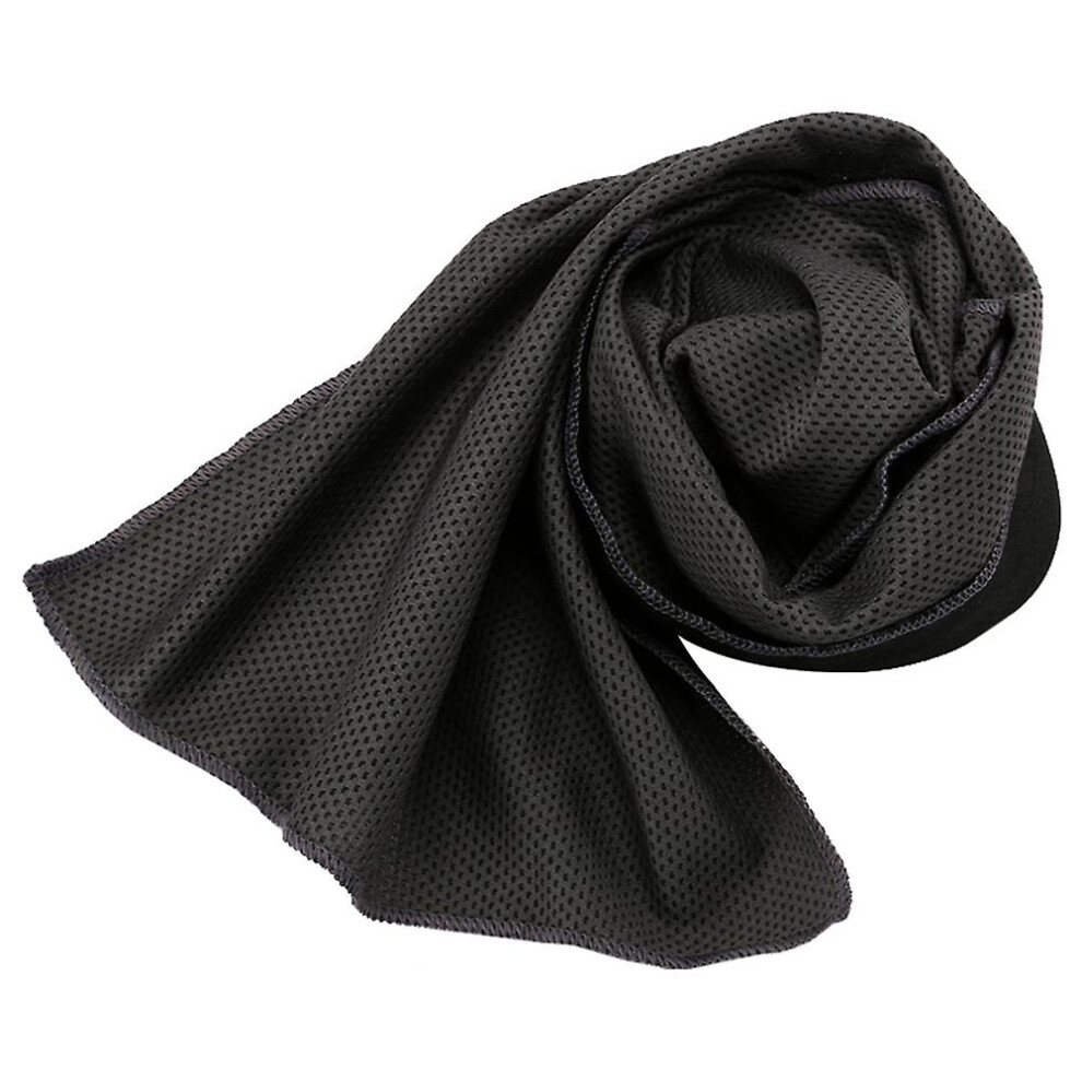 ( Gray) Outdoor Portable Sports Gym Yoga Golf Quick Dry Instant Ice Cold Cooling Towel City Dark/Gray