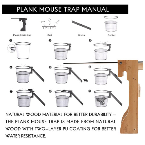 2 Pack Walk The Plank Mouse Trap, Auto Reset Live Catch Rat Trap 1