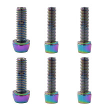 (4 M5 and 2 M6 color) M5/6x20mm Bicycle-handlebar Screws Road Bike Stem Bolts For Bicycle-stem Parts