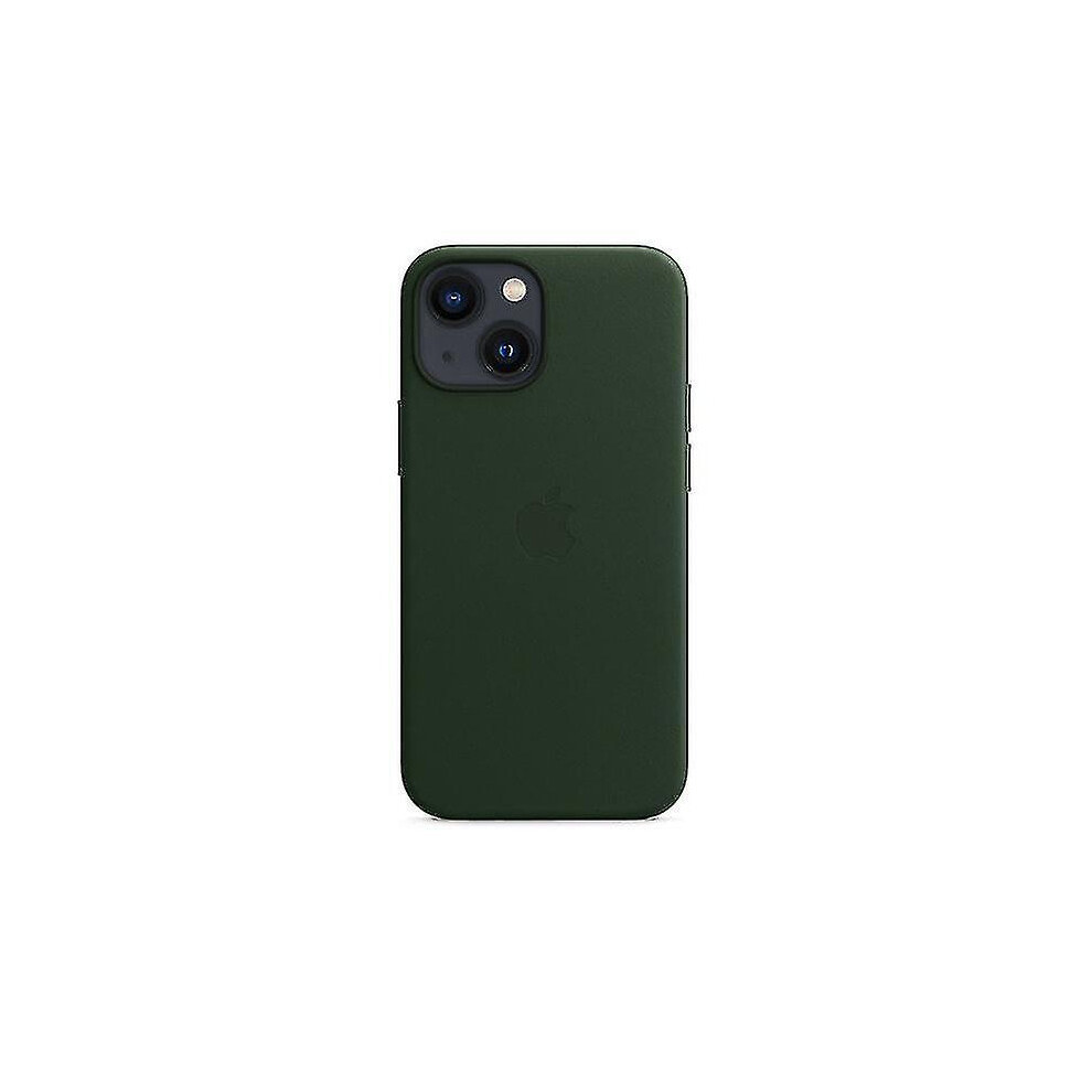 (Sequoia Green) Leather Phone Case For Iphone 13 Mini Leather Case With Magsafe