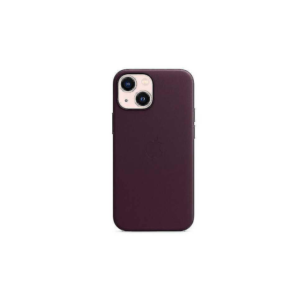 (Dark Cherry) Leather Phone Case For Iphone 13 Mini Leather Case With Magsafe