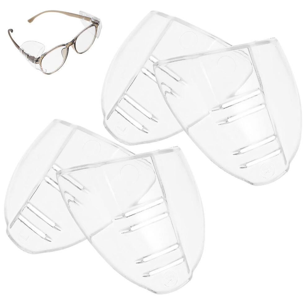 2 Pairs of Clear Eyeglasses Side Shields Protective Flexible Eyeglasses Side Shields