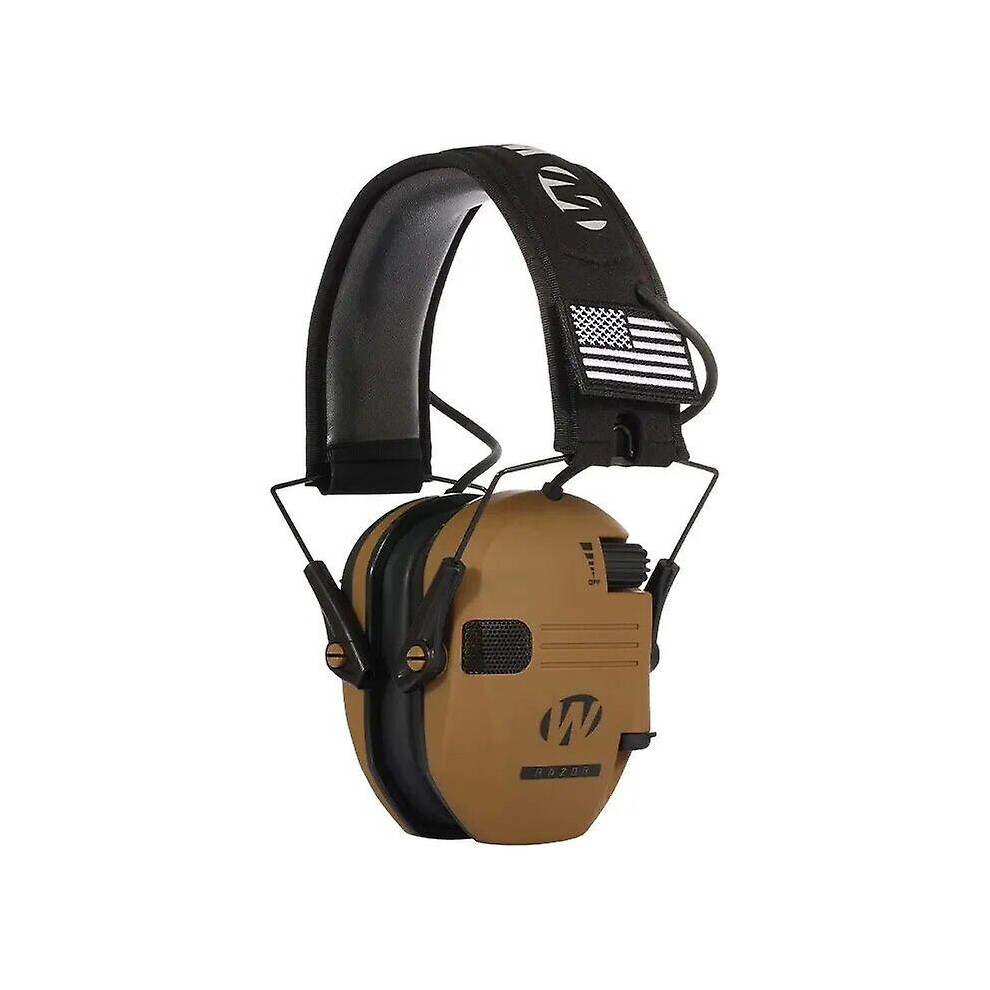 (Brown) Active Shooting Earmuffs With Electronic Hearing Protection Brown