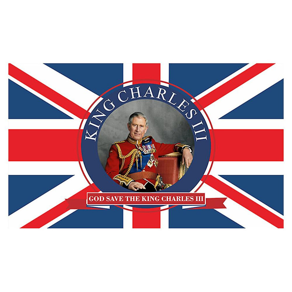 United Kingdom King Charles Iii Union Jack Coronation Flag 2023 Charles Iii Union Jack Flags For British Street Celebration Party Supplies, 5ft X 3ft