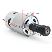 Dc Motor Cnc 775 Spindle Motor 100w 12-24vdc 20000rmp Er11 Collet