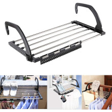 Foldable Clothes Drying Rack Stainless Steel Balcony Hang on Radiator Window Bath to Hang Dry Laundry Wet Clothes (40X32cm)