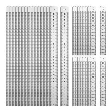 32 Pcs Metal Ruler Bulk Set 6 Inch And 12 Inch Stainless Steel Ruler Metric Straight Edge Rulers Of