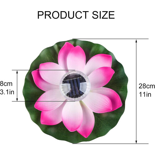 Floating Pool Light. Solar Powered Pond Light. Floating Lotus Flower Light 1