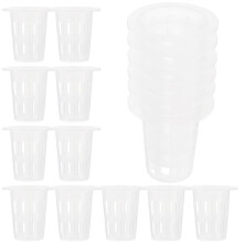 60pcs Plastic Net Pots Hydroponics Netting Pots Small Planting Baskets Plant Fix Baskets Net Pots