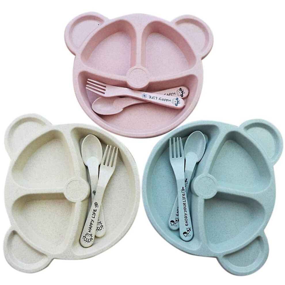 Set Of 3 Children's Plates, Baby Plates, Children's Platesstable Children's Crockery  Fits In Dishwasher And M