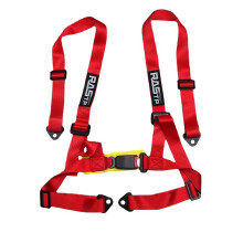 Racing 4 Point Safety Harness 2" Polyester Straps, 4 Point Quick Release Seat Belt Red (pack Of 1)