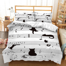 (Style 03, King(220X240CM/3PCS)) Cat dinosaurs Bedding Single Double Duvet Cover UK