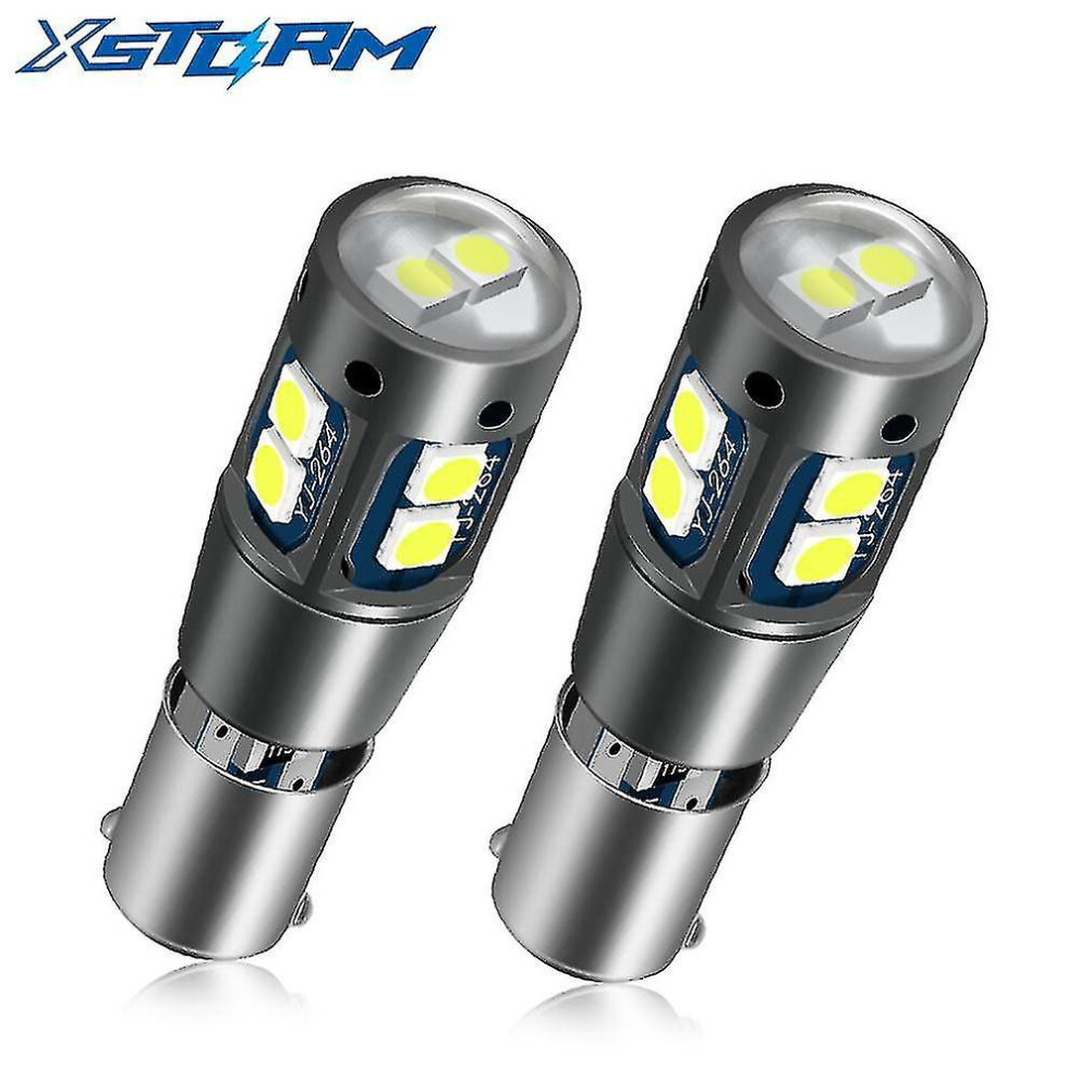 (, Bay9s) 2Pcs Ba9s Bax9s Bay9s Led Bulbs T4w H21w H6w Canbus Error Free 10Smd 3030 Chips Car License Plate Auto Parking Lamp 12V Amber/Light