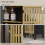 Homcom HOMCOM Bathroom Floor Cabinet Bathroom Cupboard with Adjustable Shelf, Black 5