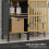 Homcom HOMCOM Bathroom Floor Cabinet Bathroom Cupboard with Adjustable Shelf, Black 4
