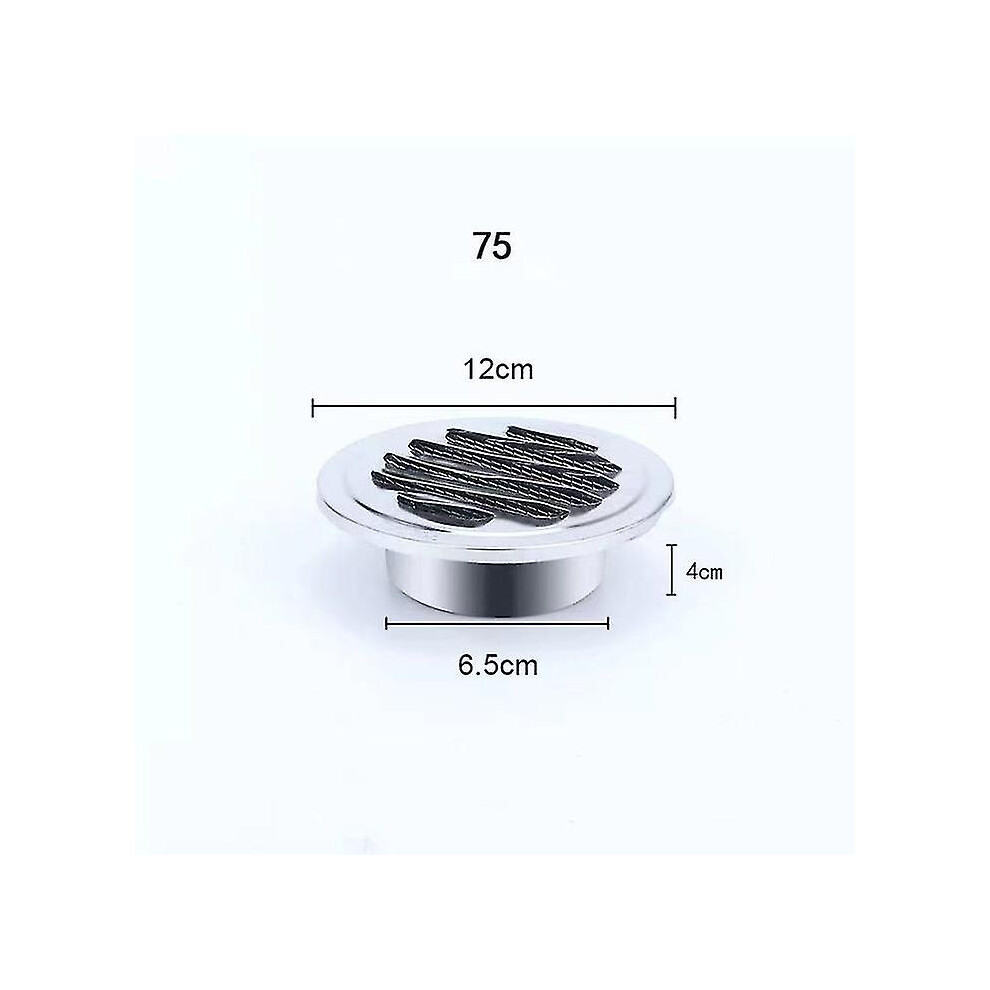(75MM) 75mm 201 Stainless Steel Wall Air Vent Grille Exterior Round Ducting Ventilation Grilles Ventilation Duct Hood Durable Vent Cap
