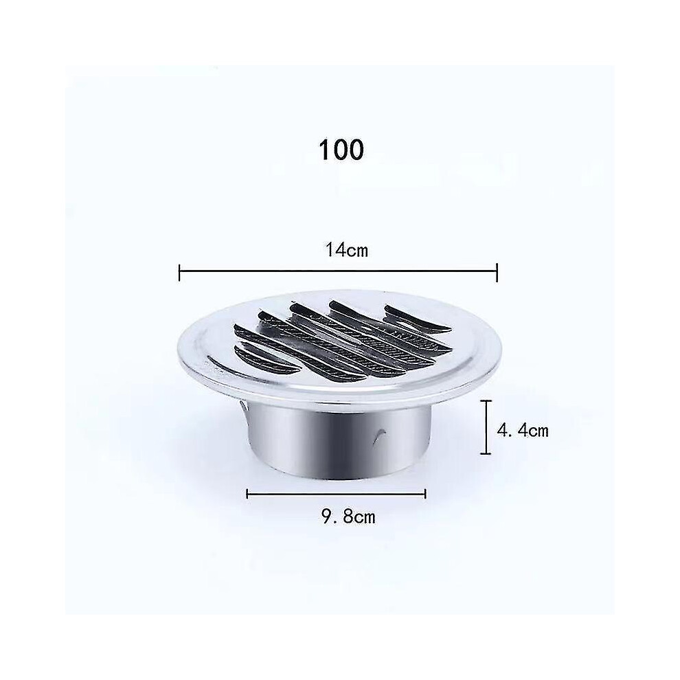 (100MM) 75mm 201 Stainless Steel Wall Air Vent Grille Exterior Round Ducting Ventilation Grilles Ventilation Duct Hood Durable Vent Cap