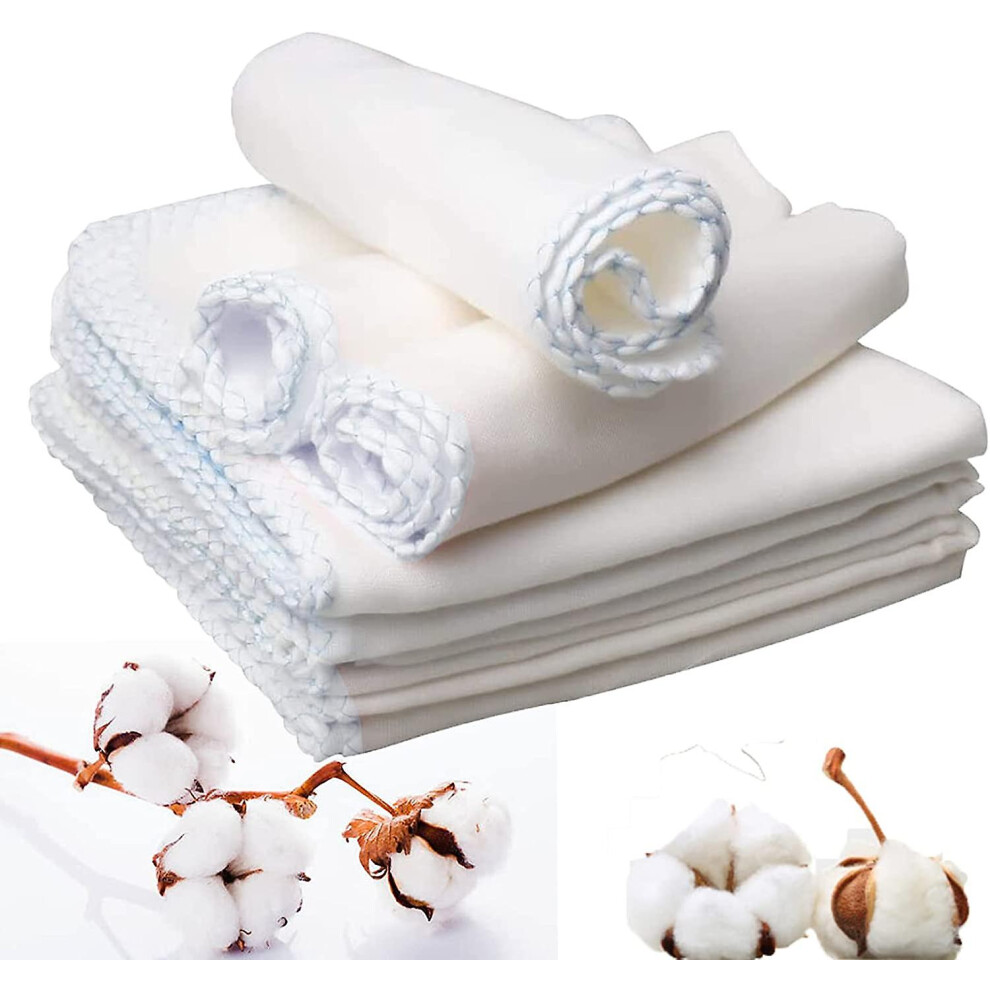 10 Pack Muslin Face Cloths, 12x12 Inch Cotton Muslin Cloths Muslin Pack Facial