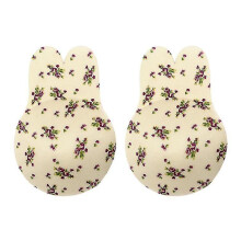 (Flower, XXL for EF 13cm) 3 Pairs Invisible Bra Adhesive Strapless Bra Push Up Sticky Bra Lift Nippleless Covers Rabbit Bra Breast Pasties