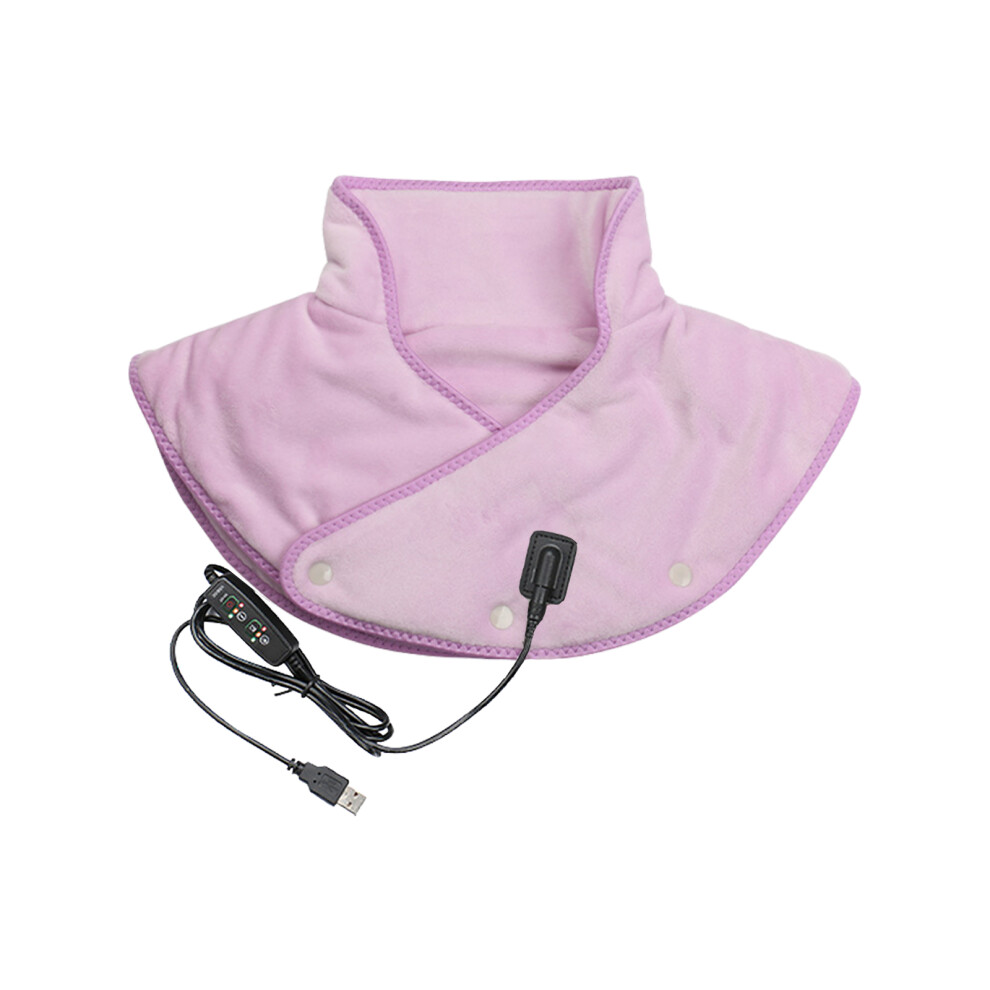 (purple) USB Heated Neck & Shoulder Scarf - Pain Relief & Washable