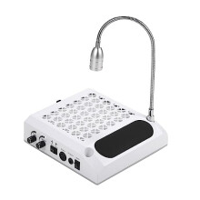 Professional Nail Dust Collector + Nail Lamp, Nail Vacuum Cleaner Adjustable Wind Speed Powerful Desktop Hoover For Salon Or Home Manicures