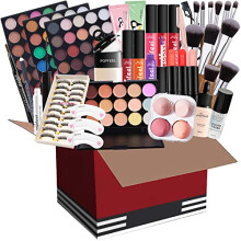 All-In-One Makeup Kit, 32 Pcs Complete Makeup Gift Set Full Kit Combination with Eyeshadow Blush Lipstick Concealer etc, Essential Starter Bundle for