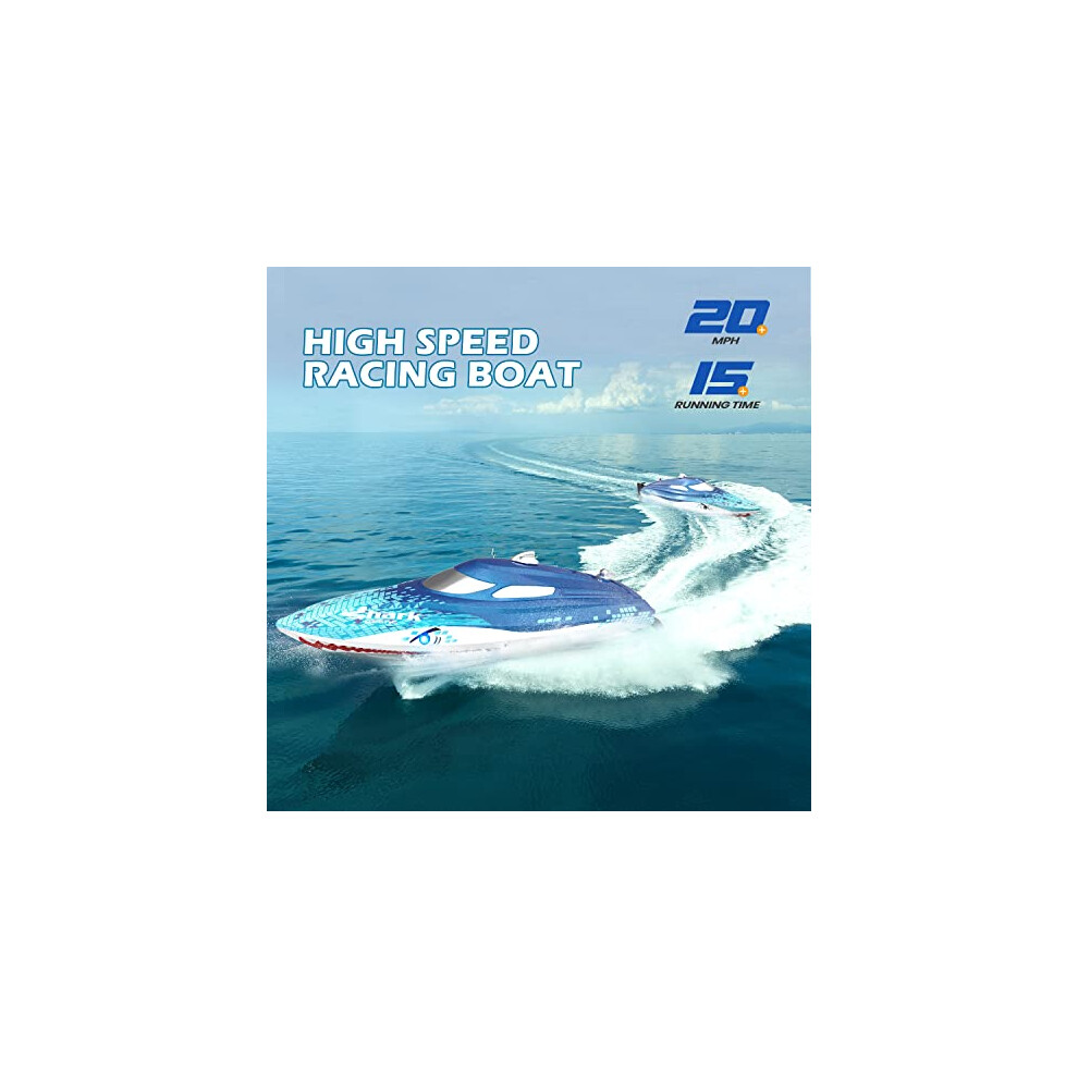 Force1 Velocity Pro LED RC Boat- Remote Control Boats For Adults And Kids, Underwater Speed Racing Mini RC Toy For Pools And Lakes, LEDs, 2.4GHZ Transmitter, Rechargeable Batteries, Low Battery Alert