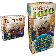 | Ticket to Ride Board Game Ages 8+ | For 2 to 5 Players | Average Playtime 30-60 Minutes + Days of Wonder | Ticket to Ride USA 1910 Board Game