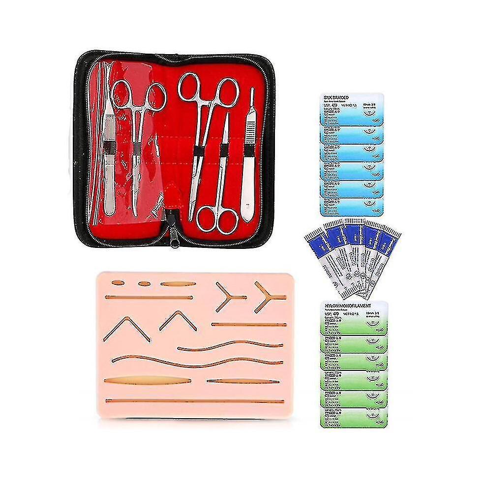 Complete suture kit for students,including silicone suture pad and suture tool practice suture kit
