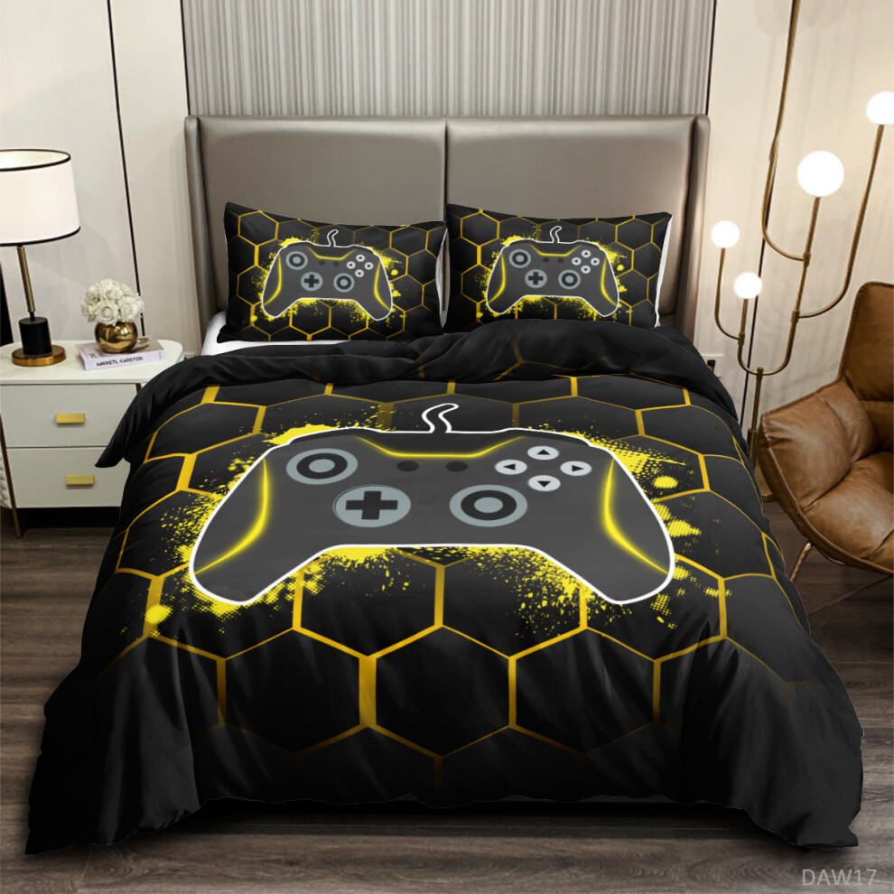 (Style 09, Double(200X200CM/3PCS)) Gamepads Kids Bedding Single Double Duvet Cover UK