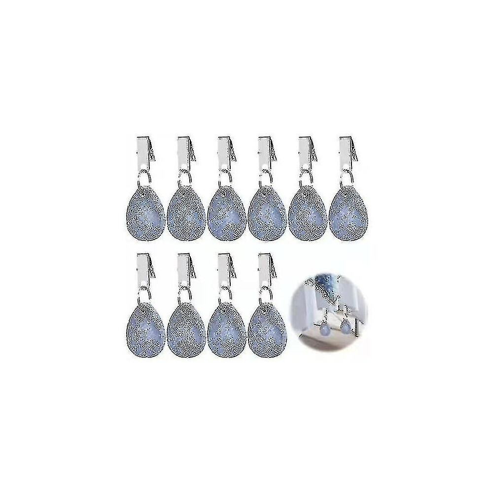 10pcs Tablecloth Weight, Tablecloth Weights Stone With Steel Clips Tablecloths Weighted Outdoor For Camping Garden