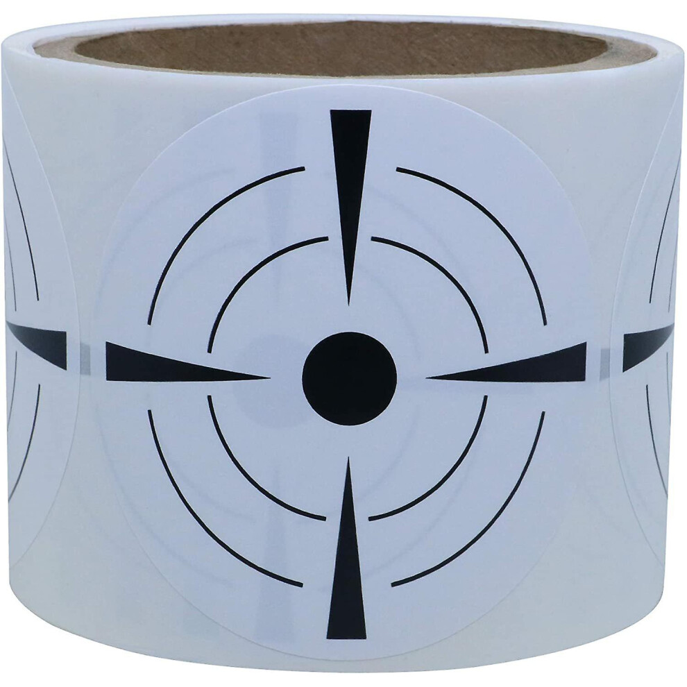 (White) 3 Inch Round Adhesive Target Pasters Fluorescent Shooting Targets Stickers Target Dots for Shooting Total 150 Pcs