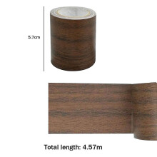 (Dark Brow) Woodgrain Repair Tape Patch Wood Textured Furniture Adhesive Tape Strong Stickiness