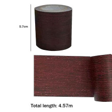 (Dark Maroon) Woodgrain Repair Tape Patch Wood Textured Furniture Adhesive Tape Strong Stickiness