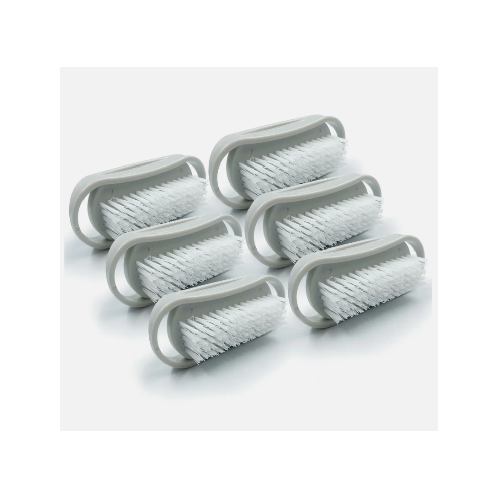 6x Nail Brushes Set Double Sided For Cleaning Hand Nails Scrubbing Toe-image-OPC-PDWSFMX-NEW