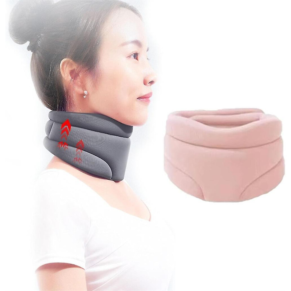 Pink (Pink) Cervicorrect Neck Brace For Snoring And Sleep Apnea, Neck Brace For Neck Pain And Support-Hy