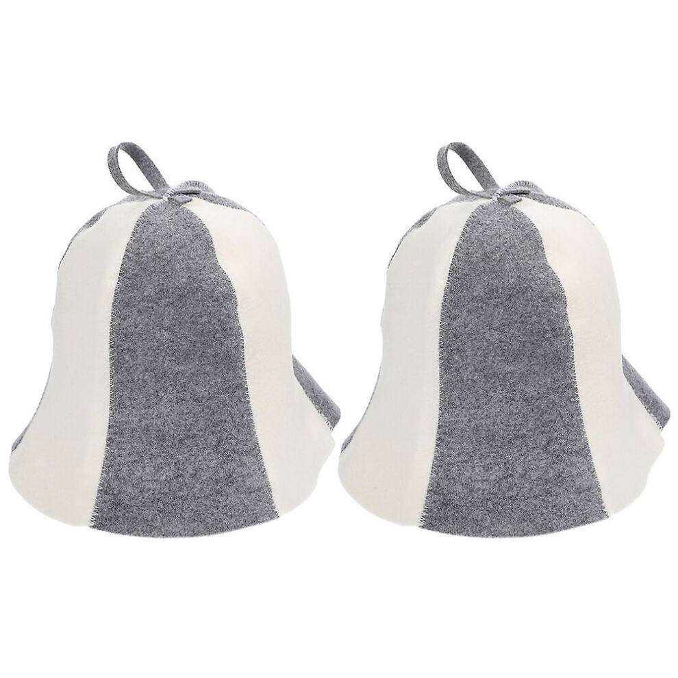 2pcs Felt Sauna Hats Thick Sauna Hats Water Absorbent Sauna Hats Comfortable Sauna Caps