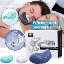 (Electronic Model White) Micro Electric Cpap Noise Anti Snoring Device Sleep Aid Stopper Apnea Stop Snore