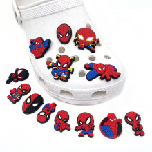 13pcs Spiderman Superhero Shoe Charms, For Clog Sandals Croc Shoes Diy Decorations Accessories