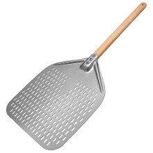 Perforated Pizza ,professional Anodized Aluminum Pizza Peels, Rectangular Pizza Turning Spatula Wit