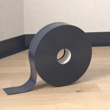 (Dark Grey, 50 x 20 x 1 mm) 5m Self-adhesive Skirting Board Wall Border Sticker Superb