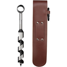 Auger Drill Tool, Mini Hand Auger Wrench Tool, Manual Hand Wood Auger Drill With Storage Bag, Gear And Equipment For Outdoor Campingbrown1pcs
