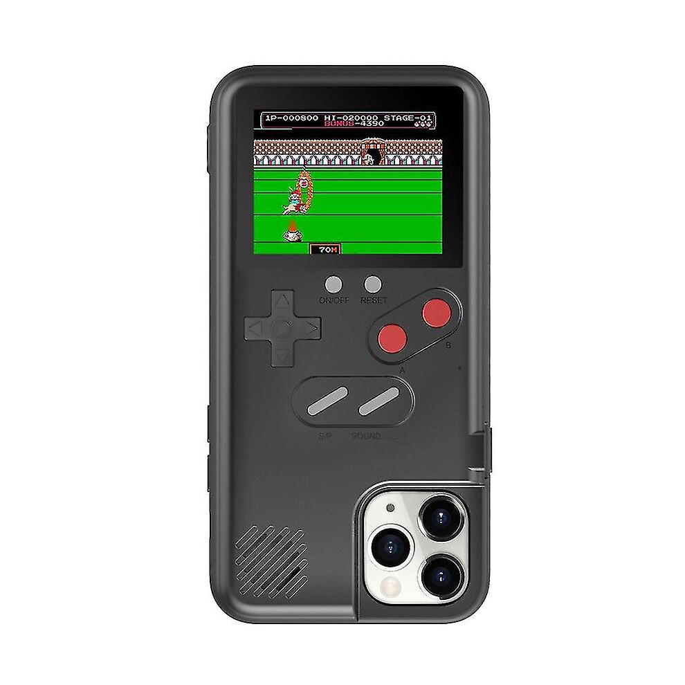 (Black, for iPhone 12 Promax) Playable Gameboy Case For Iphone 13 12 11 Pro Max Plus Retro Game Console Cover