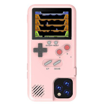 (Pink, for iPhone X) Playable Gameboy Case For Iphone 13 12 11 Pro Max Plus Retro Game Console Cover