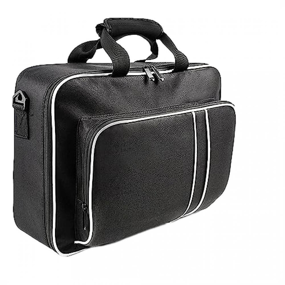 Game Console Suitcase, Ps5 Travel Bag For Ps5 Console Cd/digital Version And Controller, For Protection Of Ps5 Shoulder Bag (black white)