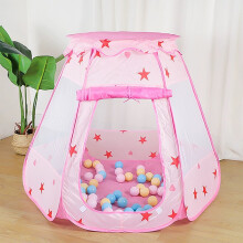 (Pink) Pop Up Dreamy Play Tent Ball Pit Indoor Outdoor
