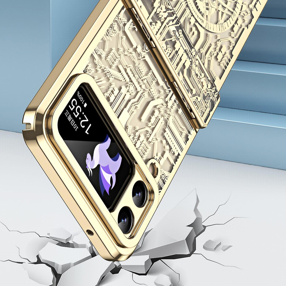 (Silver) Galaxy Z Flip 5 Case, Samsung Z Flip 5 Case Hinge Protection Shockproof Protective Case For Galaxy Flip 5 5G Silver 4814699126998