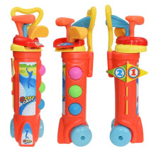 (Red) Kids Golf Club Set Colorful Mini Golf Toy Outdoor Indoor Small Golf Training Toy Outdoor