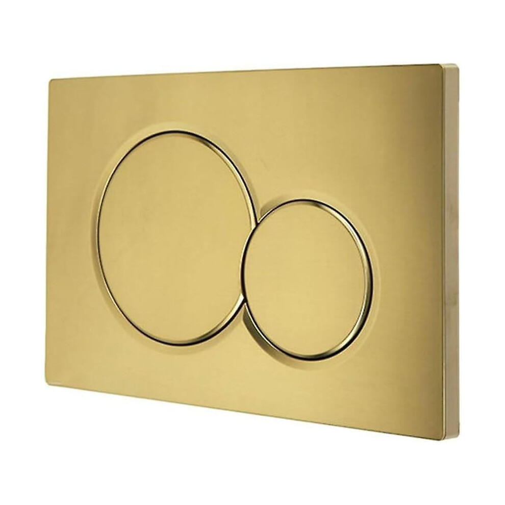 Geberit Sigma01 Chrome Dual Flush Stainless Steel Actuator Plate 1.3mm for Cistern - 24.6 * 16.4mm (Gold)