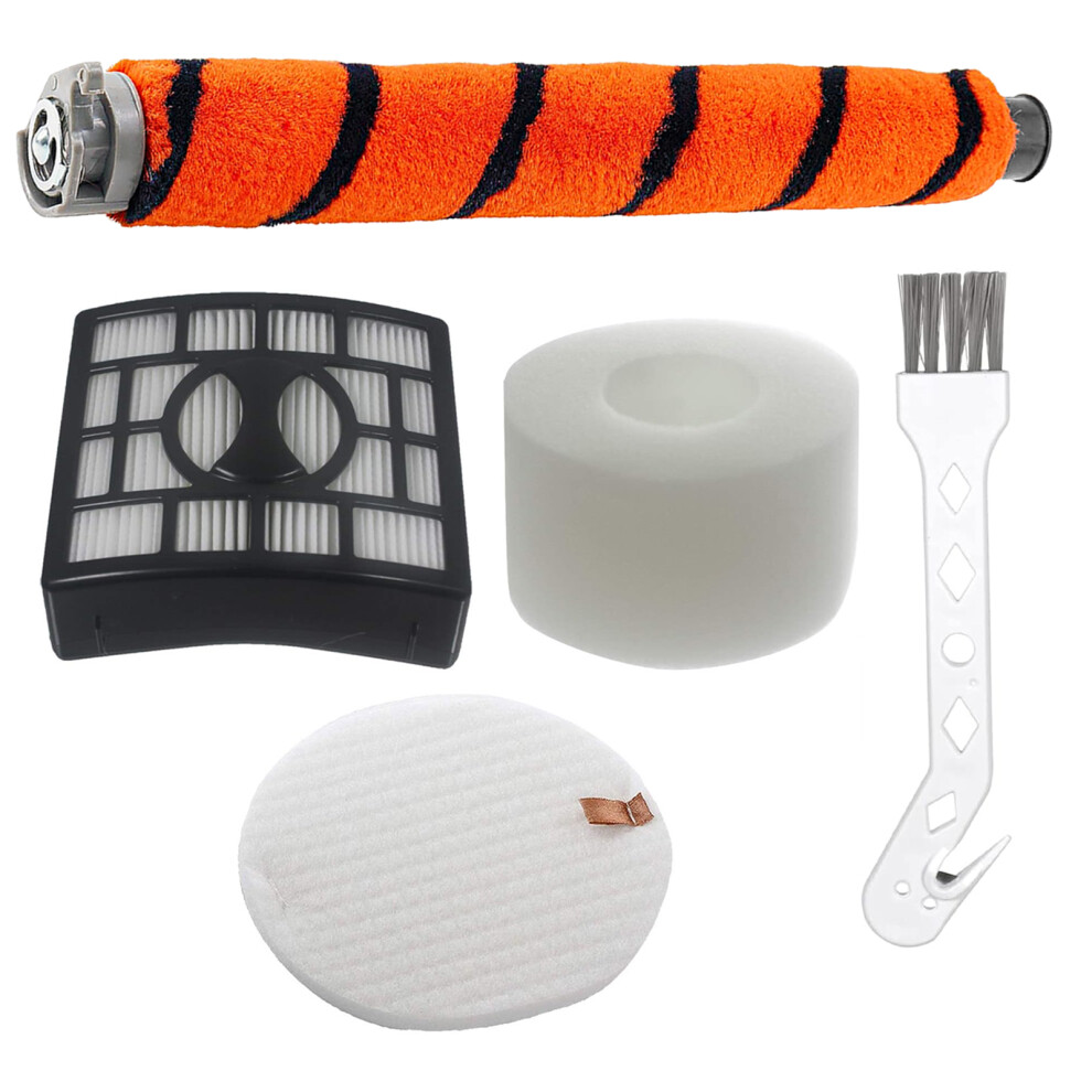 Brushroll Filter Kit for Shark NZ801UK Vacuum Cleaner Soft Roller Brush + HEPA Allergy Filters + Hair Removal Cleaning Tool Set